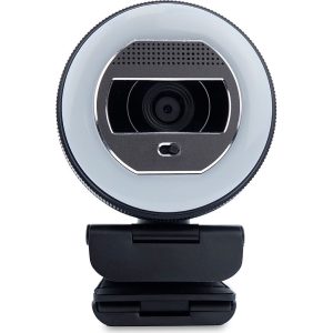 TERRA Webcam Halo mit LED-Lichtkranz (C1868pro) und Privatschieber Full-HD, Auto Focus, Stereo Mic, Privacy Slider-1